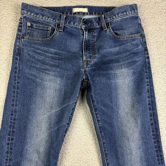 Uniqlo Jeans Mens 31 (34x30 ACTUAL) Low Rise Slim Straight Leg Japanese Kaihara - Picture 3 of 16